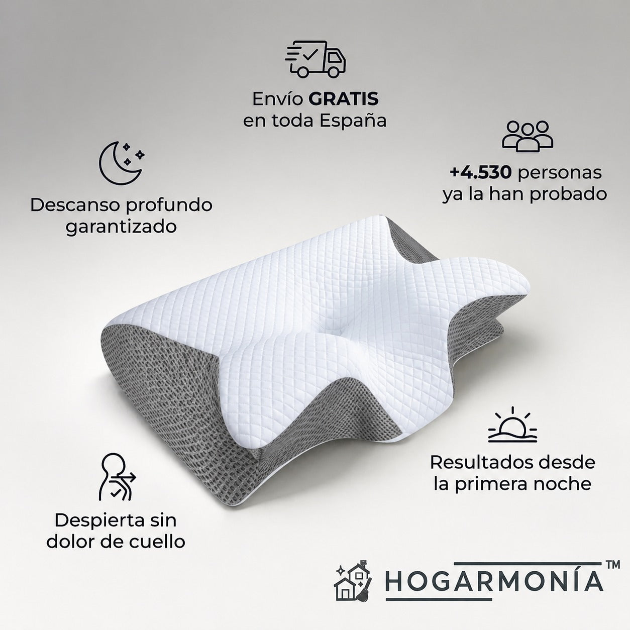 Almohada cervical ergonómica